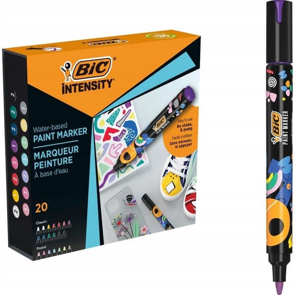 Intensity Classic akrylpennor pastellfärgade 20 st