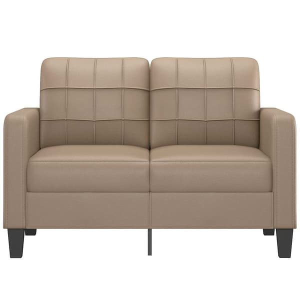 vidaXL 2-sitssoffa, Cappuccino, 120 cm, konstläder