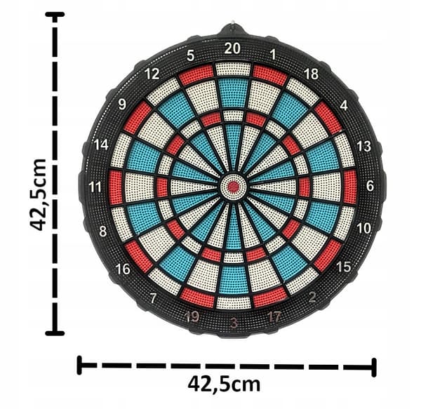 [5] Dartskive 42 cm sæt + pile Z3497