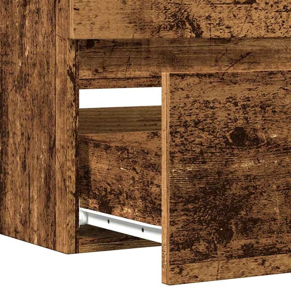 vidaXL håndvaskskab, antik træ, 100x38,5x45 cm