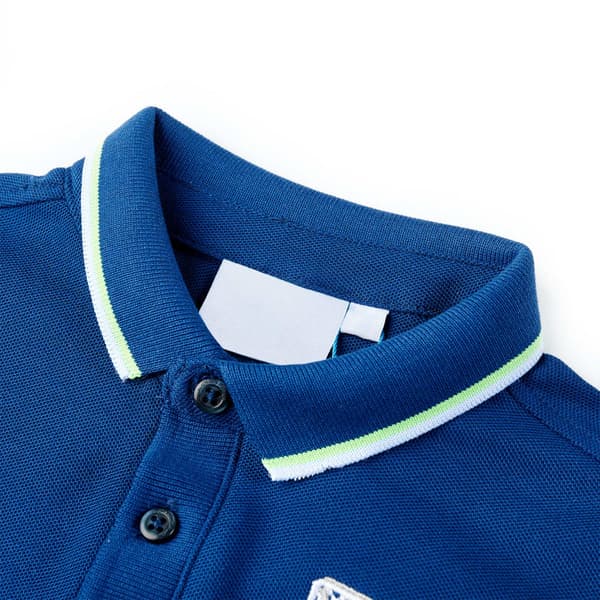 Børnepoloshirt, mørkeblå, 116