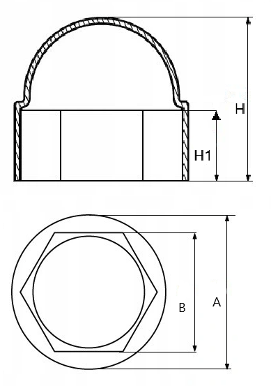Dækkappe, skruedæksel, M5/8, 20 stk., grøn