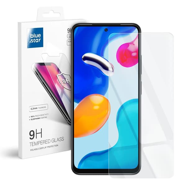 Skalset för Xiaomi Redmi Note 11/11s, Electro Ring, Svart + Glas