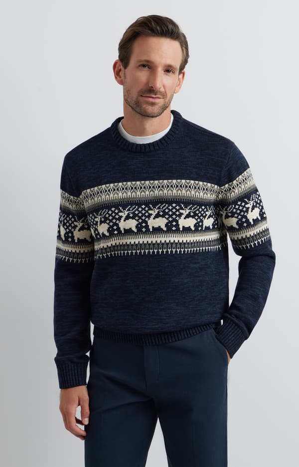 Julemønster sweater L