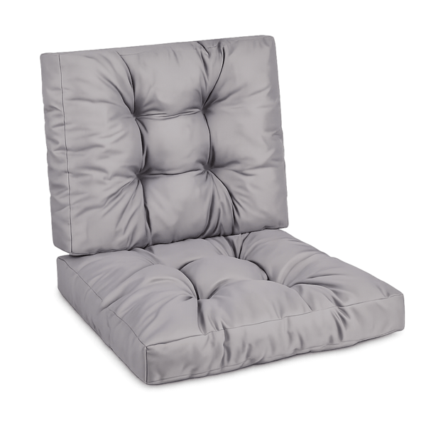 Modulaarinen rottinkityynysetti, 2 x istuin 40x40cm + 2 x selkänoja 40x40cm, harmaa