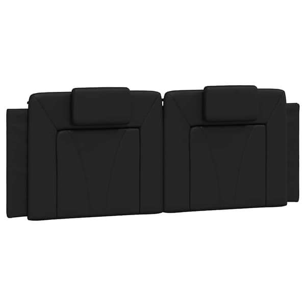 vidaXL hovedgærdehynde, sort, 120 cm, kunstlæder