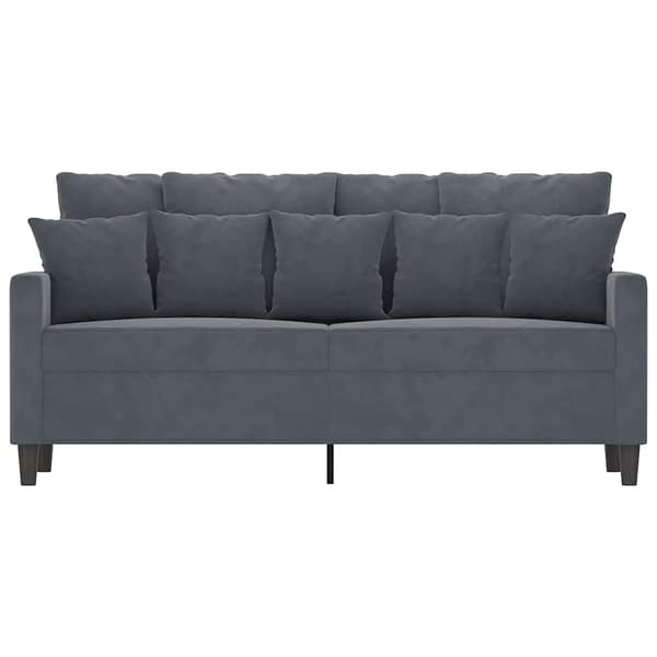 vidaXL 2-sitssoffa mörkgrå 140 cm klädd i sammet