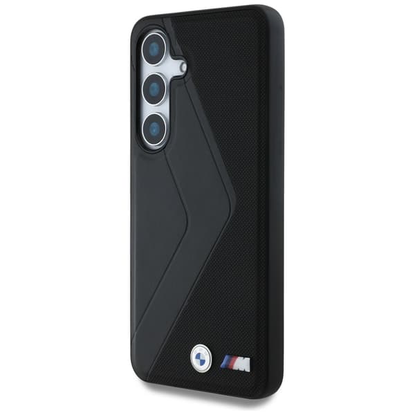 BMW Læder Oversized Stripes MagSafe-etui til Samsung Galaxy S25, sort