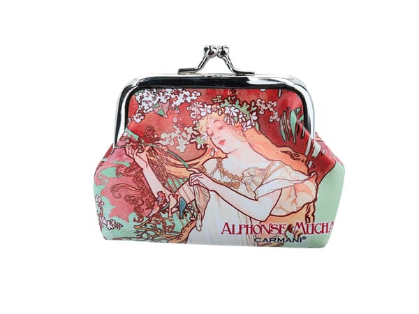 Carmani, liten plånbok - Alphonse Mucha/Fyra årstider - Vår