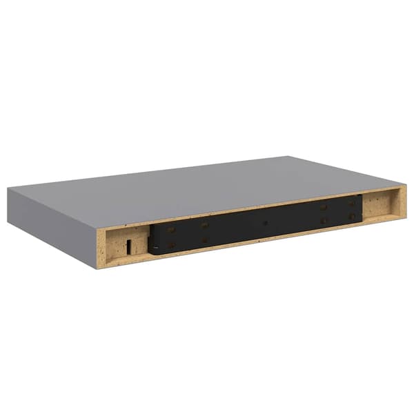 vidaXL Seinähyllyt, 4 kpl, harmaa, 40x23x3,8 cm, MDF