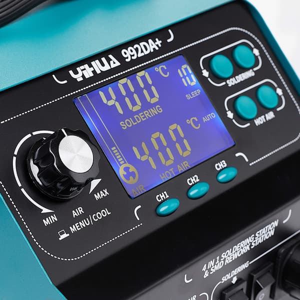 Yihua 992DA+ 3-i-1 loddestation