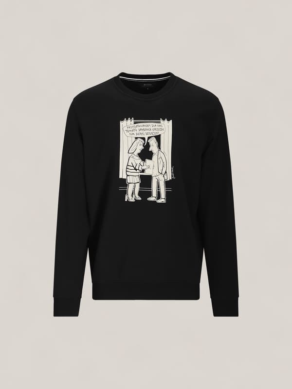 SORT MÆLKESWEATSHIRT S