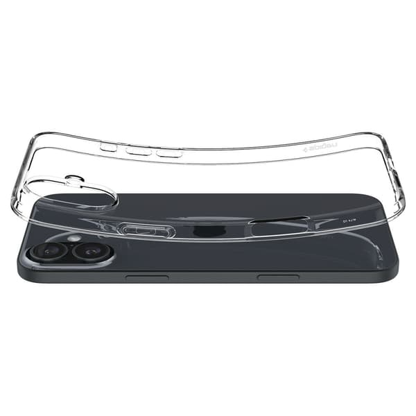 Flydende Krystal iPhone 16 Plus Beskyttende Etui - Gennemsigtig