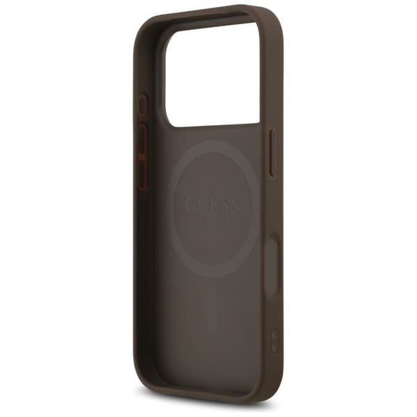 Guess 4G Printed Stripes MagSafe-etui til iPhone 17 Pro brunt