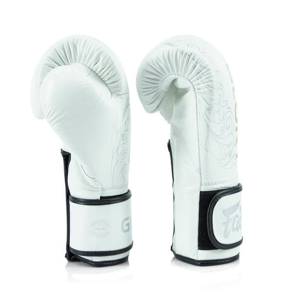 Fairtex Glory Kickboxing Konkurrence Træningsboksehandsker Hvide 16OZ