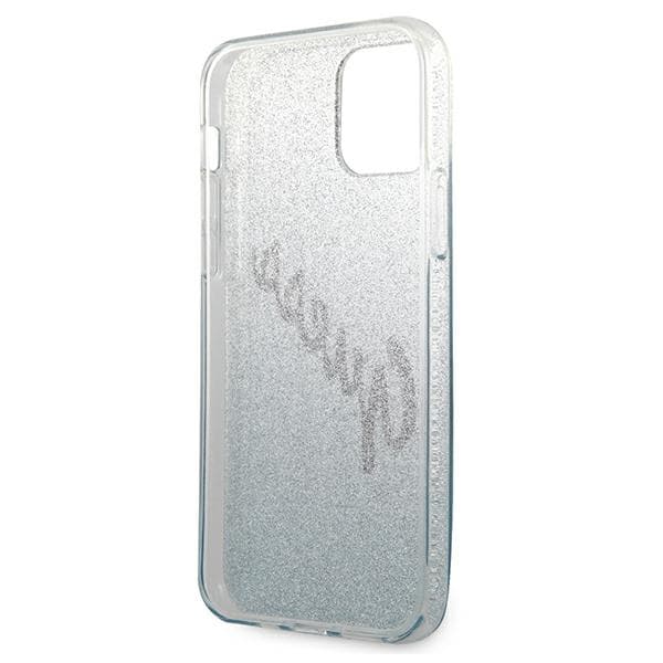 Guess Glitter Gradient Script-skal till iPhone 12/12 Pro, Blå