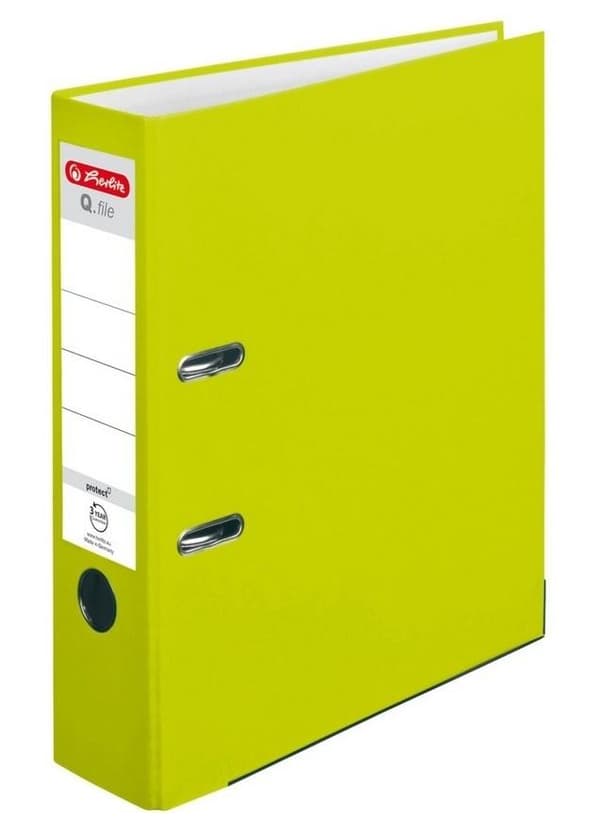 A4-pärm 8 cm PP neongrön Q-mapp