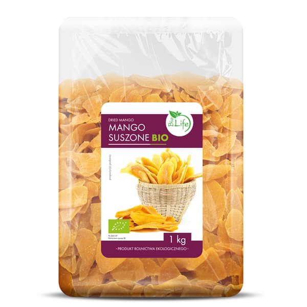 Luomu kuivattu mango 1 kg