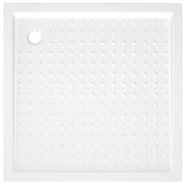 vidaXL Duschkar med knoppar vit 80x80x4 cm ABS