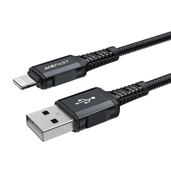 MFI-kaapeli iPhonelle USB - Lightning 2.4A 1.8m musta