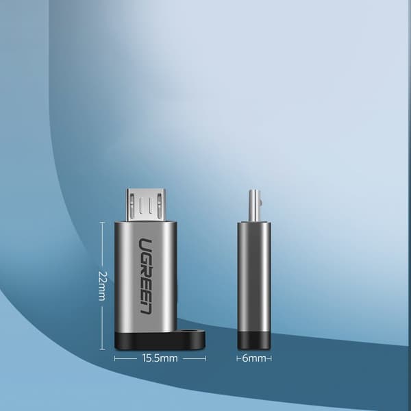 USB-C til micro-USB-adapter - grå
