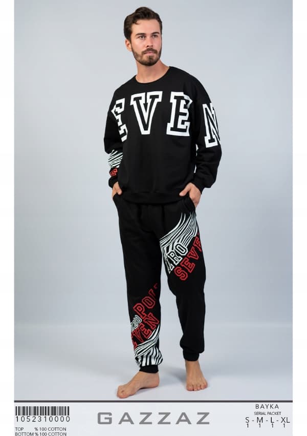 Miesten pyjamat, puuvillaa, Vienetta, pitkä