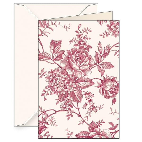 B6-kort + kuvert 5605 Rosa blommor