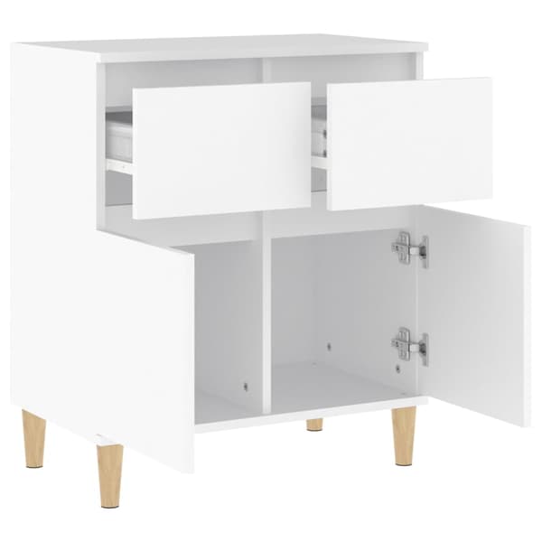 vidaXL kommode, hvid, 60x35x70 cm, træbaseret materiale