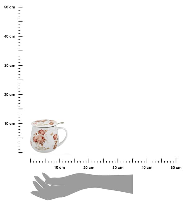 Porslinsmugg med infuser Secesja