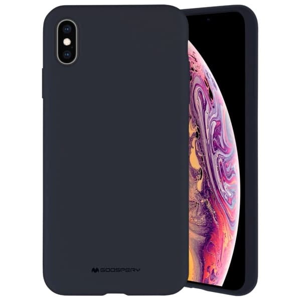 Mercury Silikone Etui til iPhone Xs Max, Marineblå