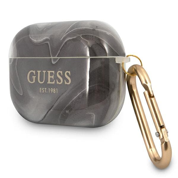 Guess Marble Collection-etui til AirPods Pro, sort