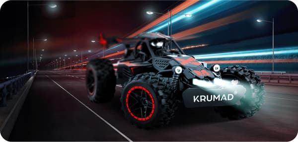 Fjernstyret bil TIL børn, RC-bil, offroad, 2,4 GHz, 2 batterier