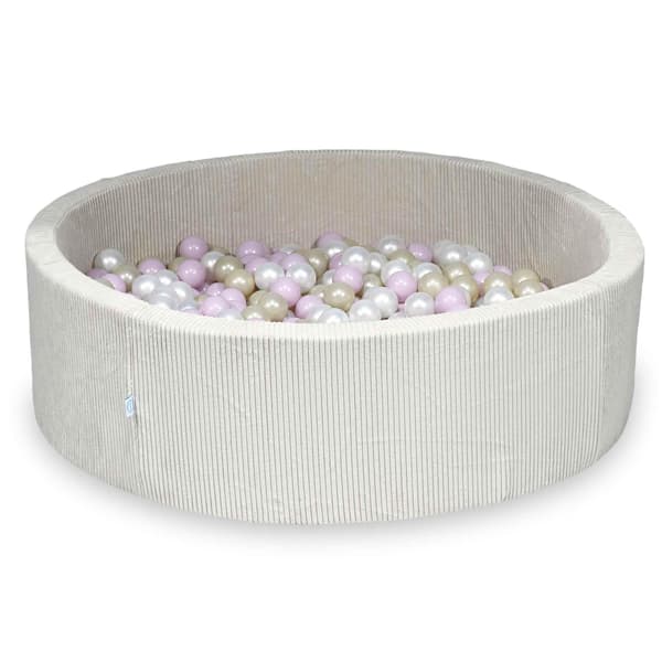 Tør pool 130x40 Corduroy Beige 700 bolde: perle, pink lys perle, lys guld
