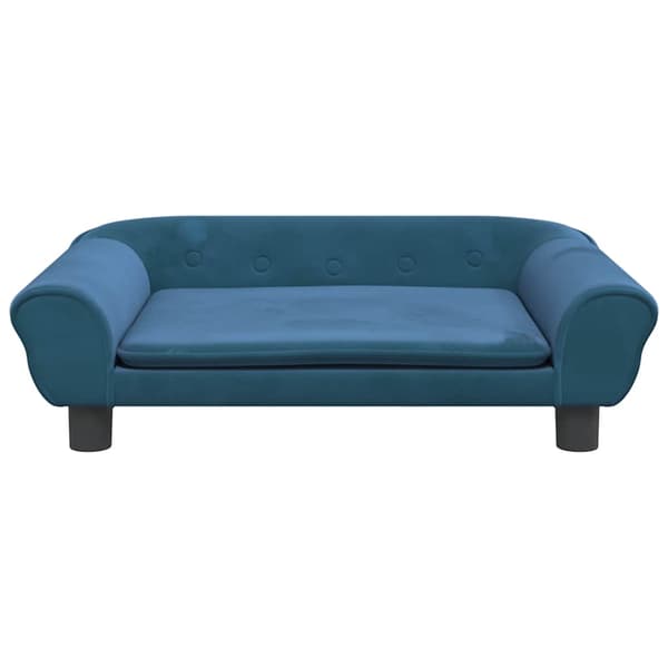 vidaXL Barnsoffa blå 70x45x26 cm sammet
