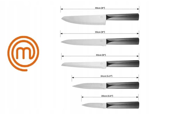 Set med 5 Masterchef köksknivar