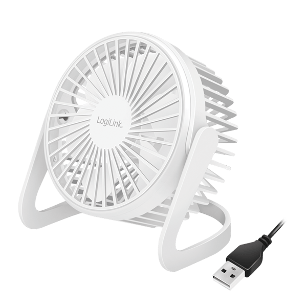 Fläkt USB-bordsfläkt 30dB vit bordsfläkt tyst USB 12,70 cm vit