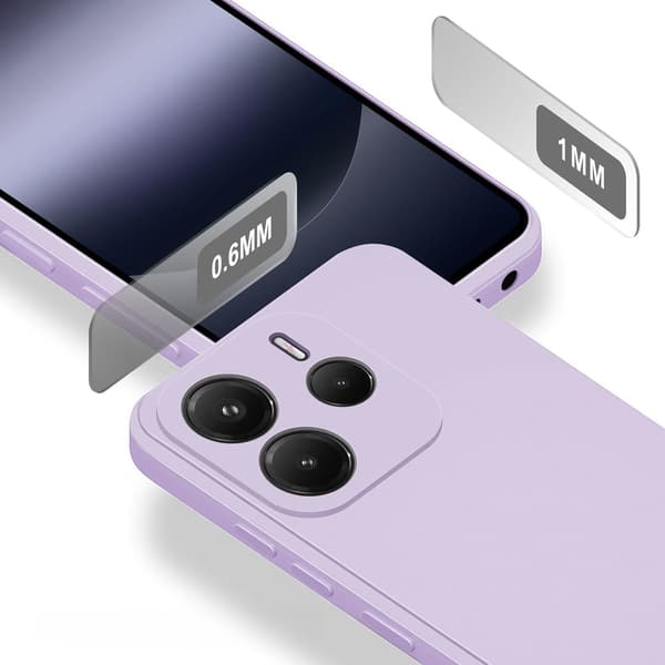 Etui til Xiaomi Redmi Note 14 4G, Silikone Lite, lilla