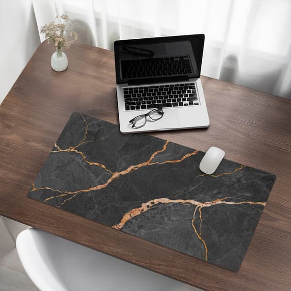 Universell skyddsmatta för datorutrustning marmorlinjer 90x45 cm