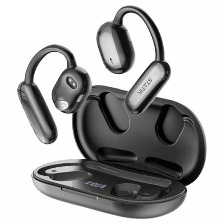 Statik Aktive Open Bluetooth Earbuds - trådløse in-ear hovedtelefoner med luftledning (sort)