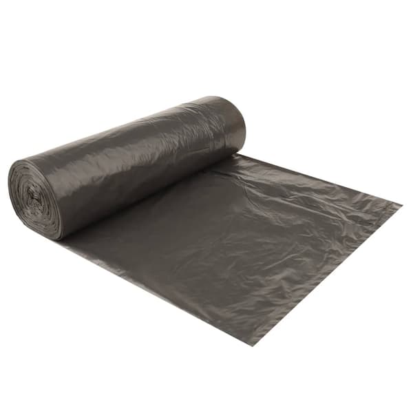 vidaXL affaldsposer, snøre, 250 stk., sorte, 60 l