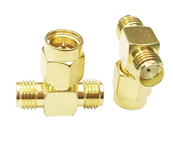 T-adapter SMA-bøsning / SMA-bøsning / SMA-stik