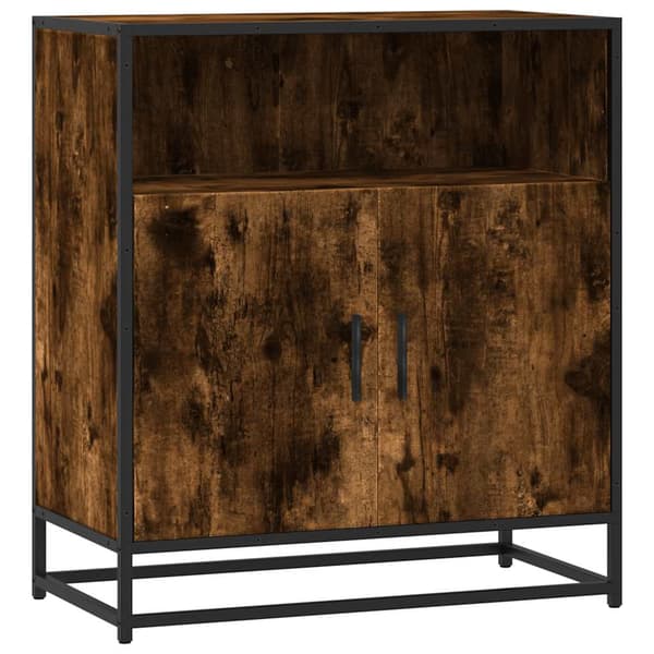 vidaXL kommode, røget eg, 68x35x76 cm, træbaseret materiale