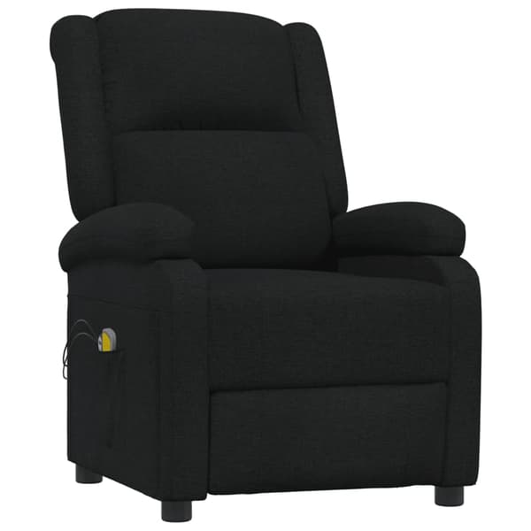 vidaXL elektrisk massagestol, sort, stof