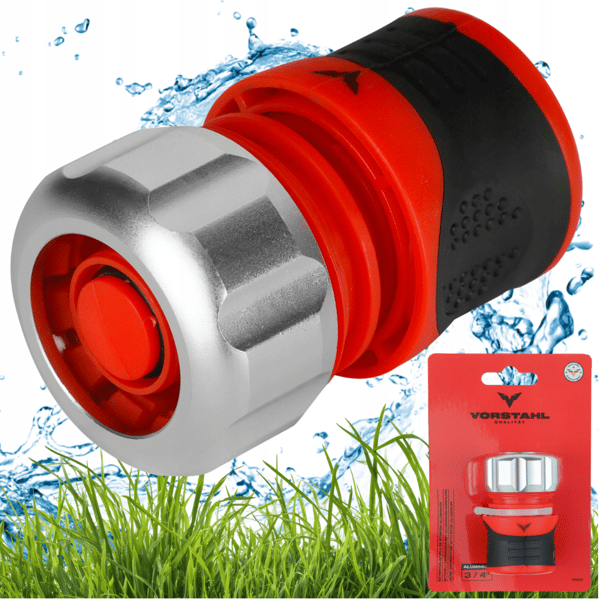 Hurtigkobling med QUALITAT 3/4” Vorstahl stop