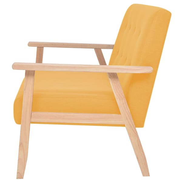 vidaXL 2-sits klädd soffa, gul