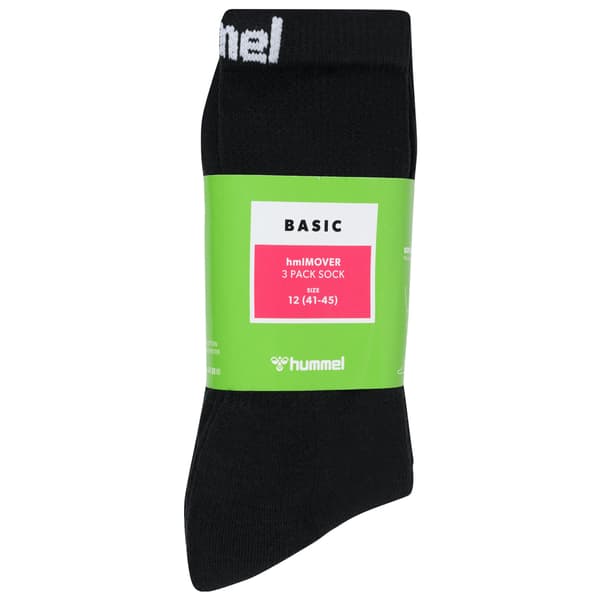 Hummel Basic Mover 3-pack frottésportstrumpor svarta 41/45