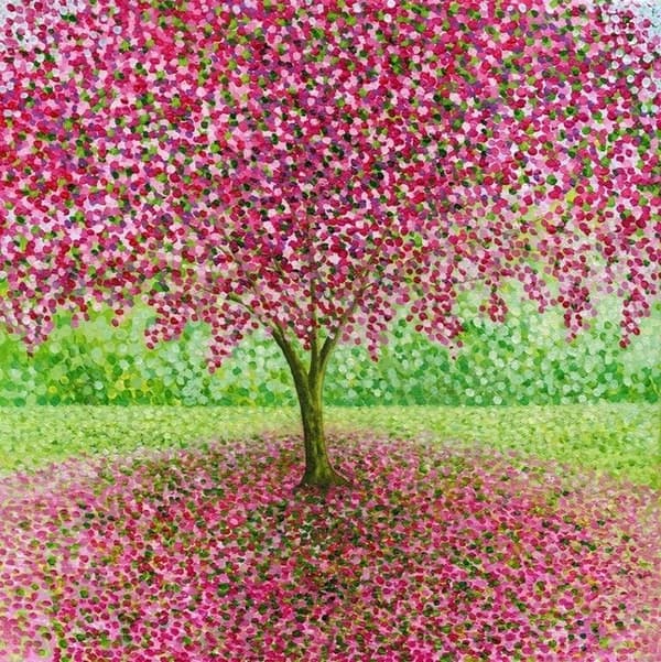 Vårblomsterkort med kuvert