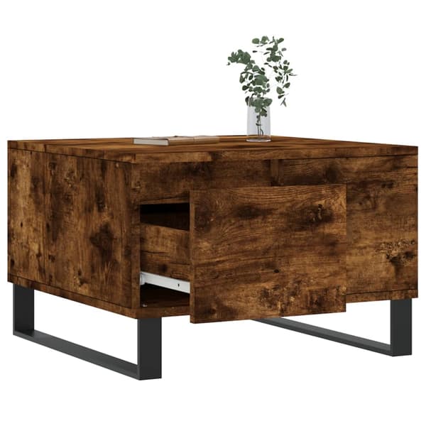 vidaXL sofabord røget eg 55x55x36,5 cm