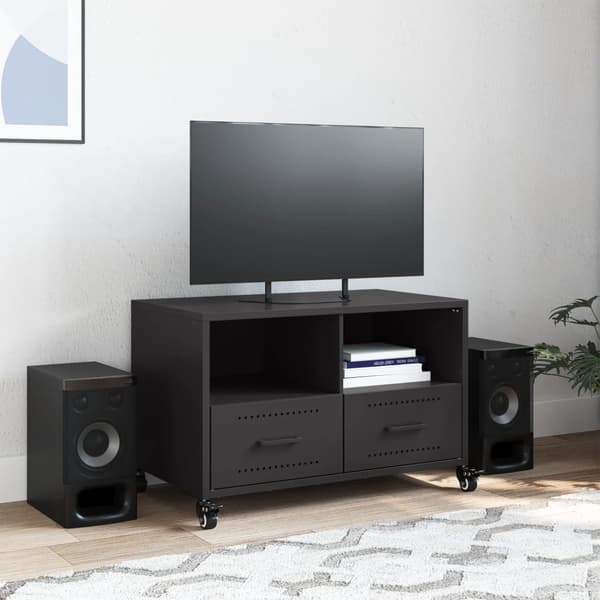 vidaXL TV-bord sort 68x39x43,5 cm stål