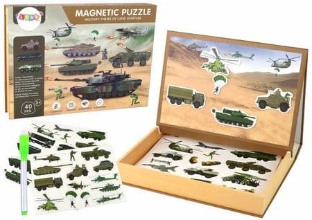 Magnetisk puslespil med krigstema